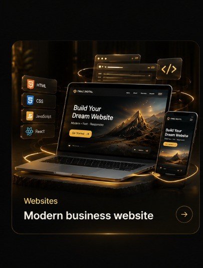 Modern business website project preview